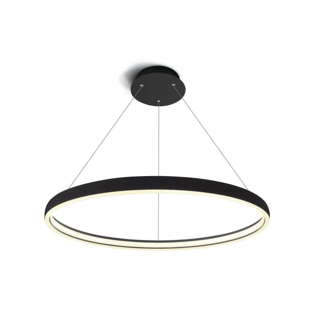 ONE Light LED Suspension Rings - lampe suspendue - Ø 70 x 150 cm - 19W LED incl. - noir