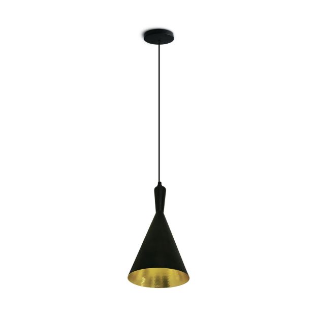 ONE Light Retro Pendants - lampe suspendue - Ø 18,5 x 198 cm - noir et laiton