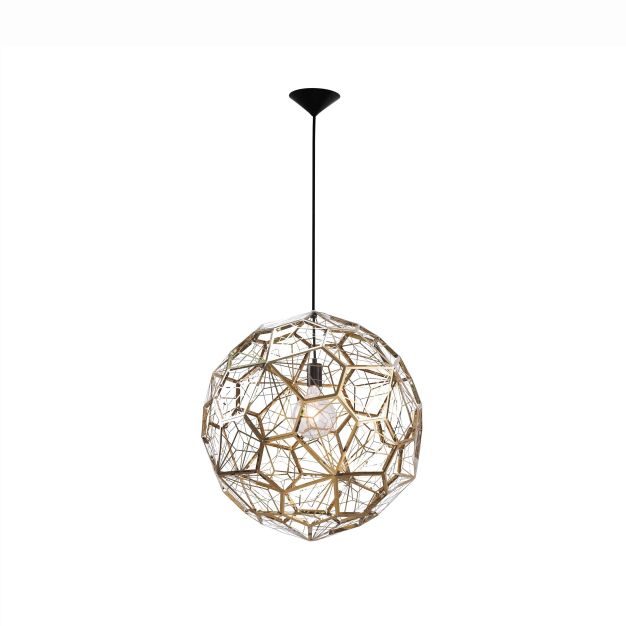 Nova Luce Sedile - lampe suspendue - Ø 60 x 230 cm - or