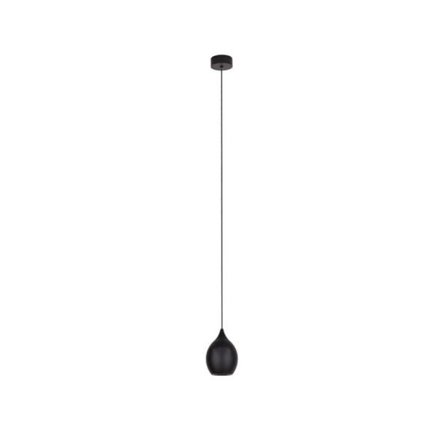 Maxlight Comet Drop - lampe suspendue - Ø 7,2 x 150 cm - 5W LED incl. - noir