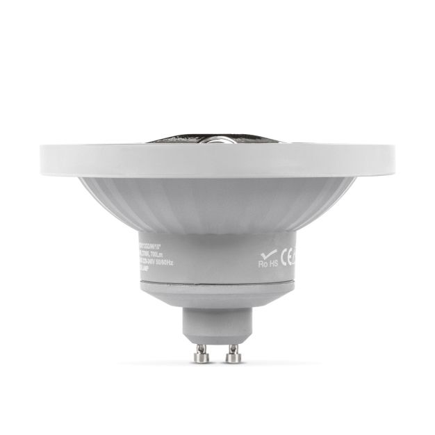 VK Lighting Ampoule LED - Ø 11,1 x 6,8 cm - GU10 - 12W LED incl. dimmable - 2700K - 45° - blanc