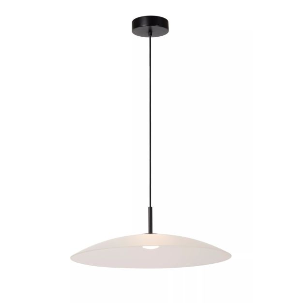 Lucide Menga - lampe suspendue - Ø 60 x 150 cm - 18,6W LED dimmable incl - opal