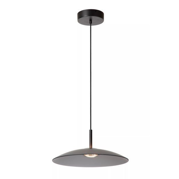 Lucide Menga - lampe suspendue - Ø 40 x 150 cm - 12W LED dimmable incl - fumé