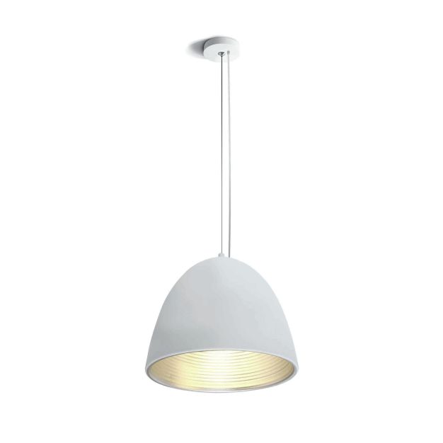 ONE Light Bowl Shade Pendant - lampe suspendue - Ø 30 x 192 cm - blanc et gris