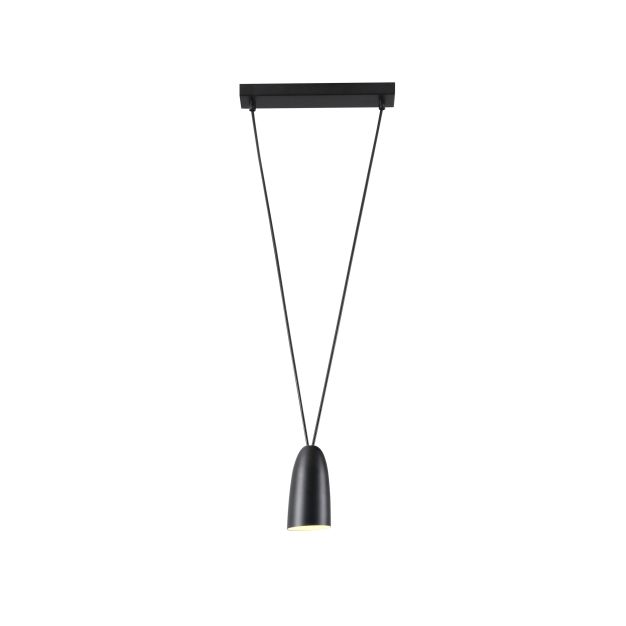 Maxlight Sistema - lampe suspendue - 18 x 6 x 150 cm - noir