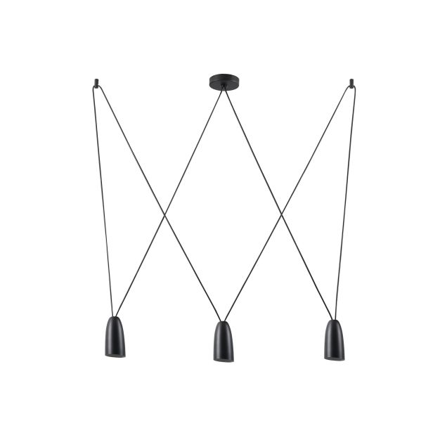 Maxlight Sistema - lampe suspendue - 80 x 12 x 150 cm - noir