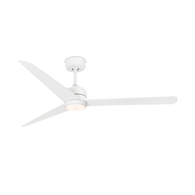 Faro Nuu - ventilateur de plafond avec lumière, télécommande et minuterie - Ø 132 cm - 15W LED incl. - blanc mat