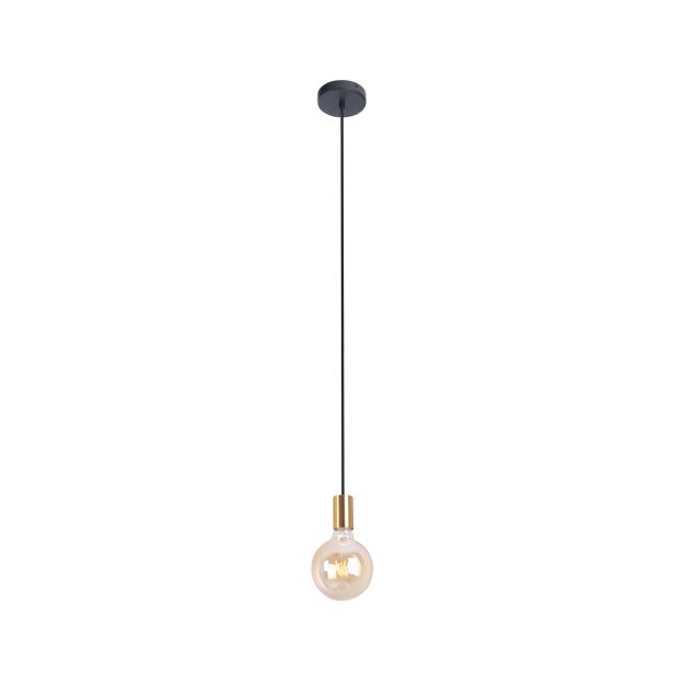 Maxlight Todi - lampe suspendue - Ø 6 x 90 cm - noir et or