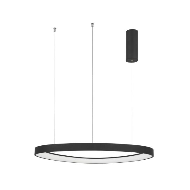 Nova Luce Esteva - lampe suspendue - Ø 65 x 150 cm - 48W LED dimmable incl. - noir sable