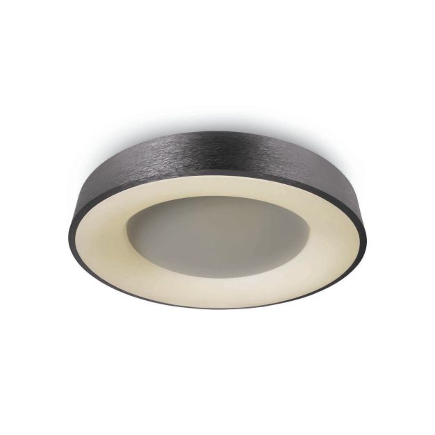 ONE Light Plafo décoratif - plafonnier - Ø 48 x 8,7 cm - 40W LED incl. - anthracite brossé