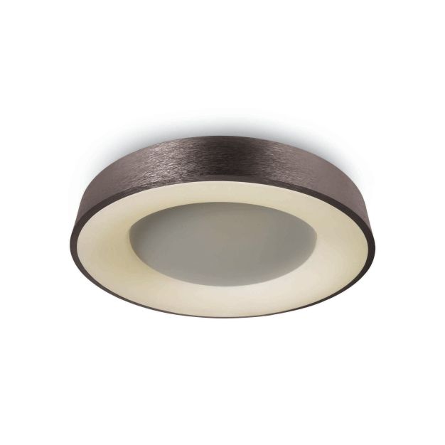 ONE Light Plafo décoratif - plafonnier - Ø 48 x 8,7 cm - 40W LED incl. - brun brossé