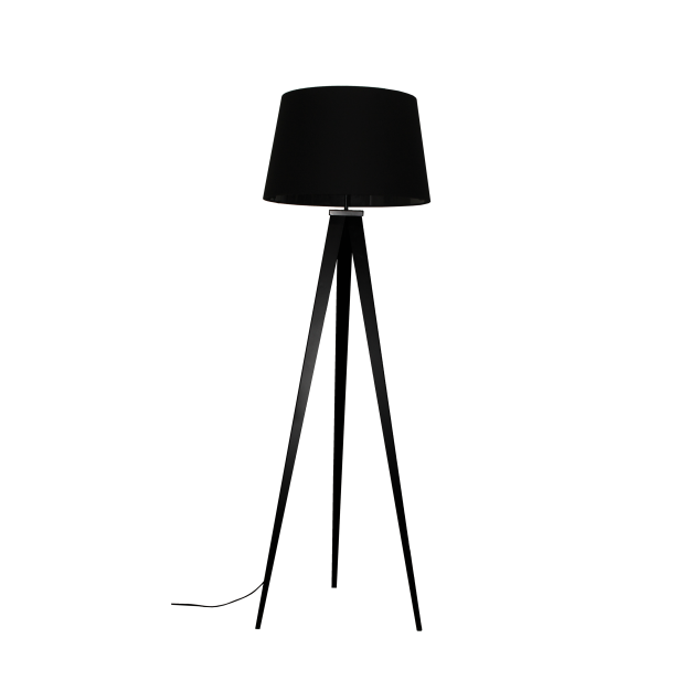 Artdelight Triad - lampadaire - 135 cm - noir