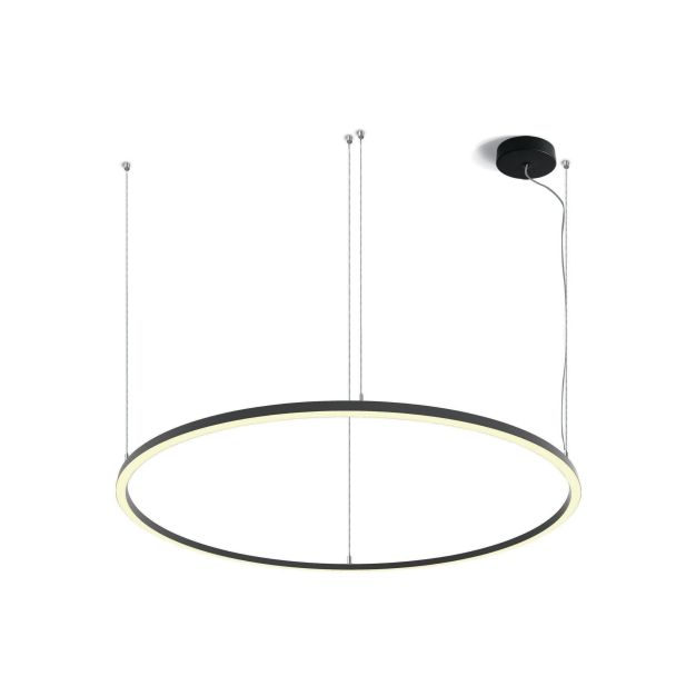 ONE Light LED Circle Rings - lampe suspendue - Ø 180 x 300 cm - 100W LED incl. - noir