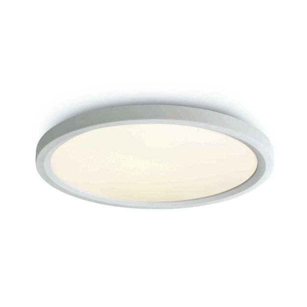 ONE Light LED Slim Line Plafo - plafonnier - Ø 40 x 5,5 cm - 40W LED incl. - blanc - couleur de lumière blanc chaud