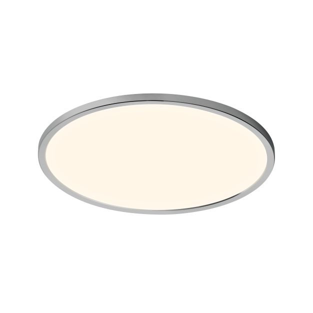 Nordlux Oja - plafonnier de salle de bains - Ø 43 x 2,5 cm - 3 niveaux Moodmaker Fonction SceneSelect (3000K-4000K) - 19W LED incl. - IP54 - chrome