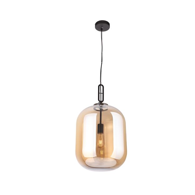 Maxlight Honey - lampe suspendue - Ø 30 x 150 cm - ambre