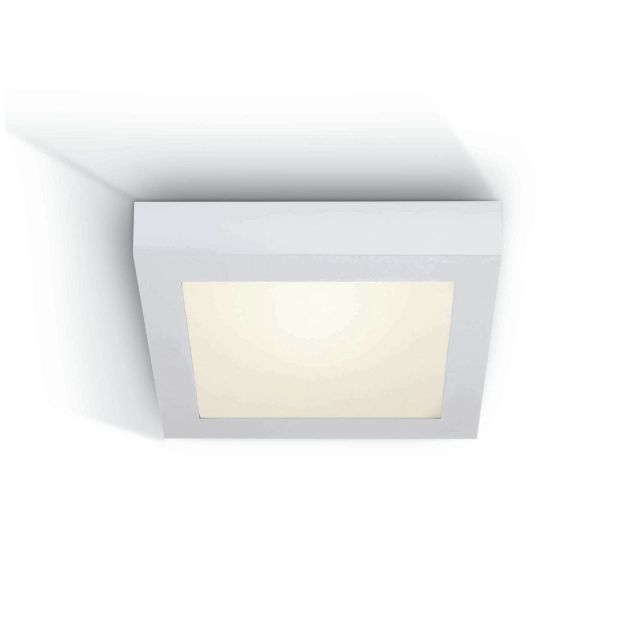 ONE Light LED Panel Plafo Square - plafonnier - 30 x 30 x 3,9 cm - 30W LED incl. - IP40 - blanc - couleur de lumière blanc chaud