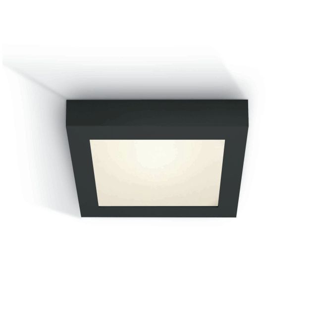 ONE Light LED Panel Plafo Square - plafonnier - 22 x 22 x 3,9 cm - 22W LED incl. - IP40 - noir