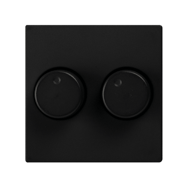 Ion Industries V1/J1 - plaque centrale avec double bouton variateur - noir mat