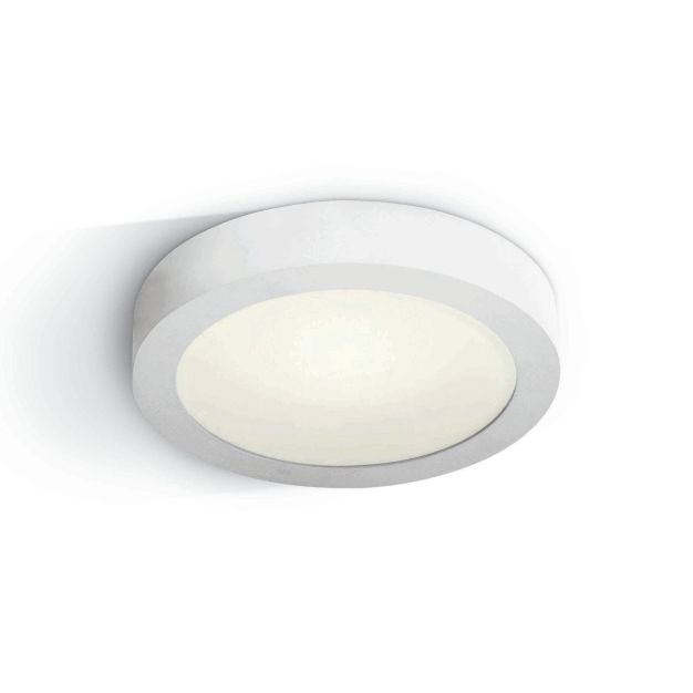 ONE Light LED Plafo Round - plafonnier - Ø 24 x 3,9 cm - 16W LED incl. - blanc - couleur de lumière blanche