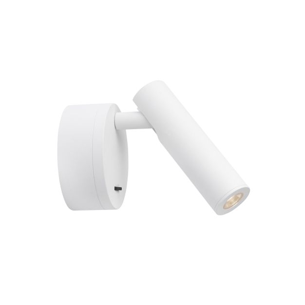 Nova Luce Clip - applique murale avec interrupteur - 8 x 3,4 x 11 cm - 3W LED incl. - blanc