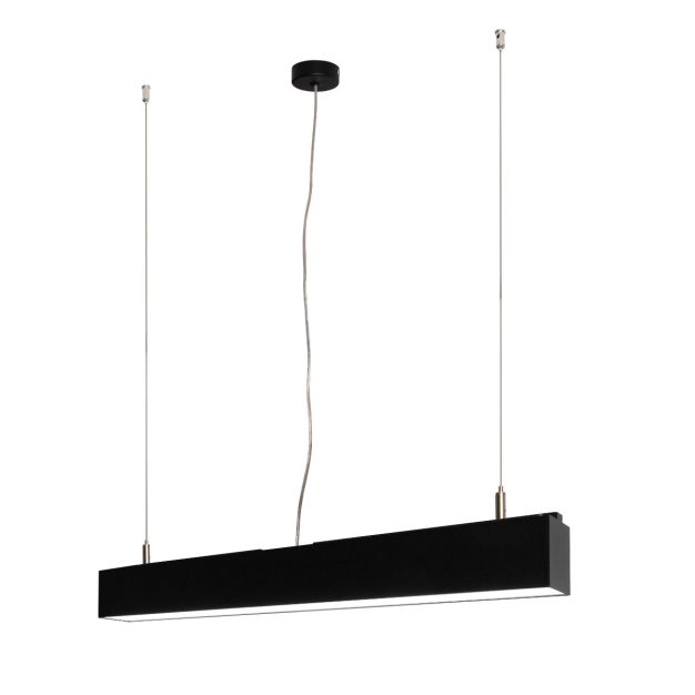 Roi Du Luminaire Linear - lampe suspendue - 57 x 5 x 200 cm - 18W LED incl. dimmable - noir - couleur de lumière blanc chaud