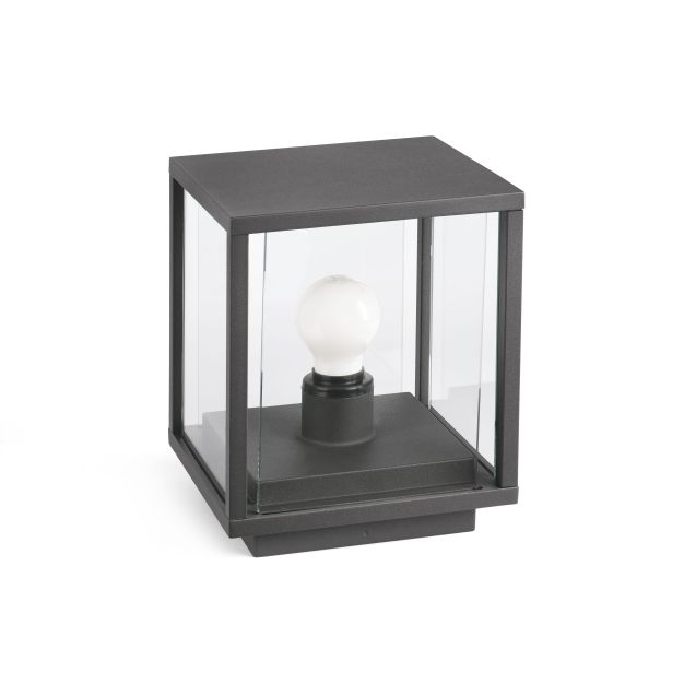 Faro Nala - lampe socle - 20 x 18 x 22 cm - IP54 - gris foncé