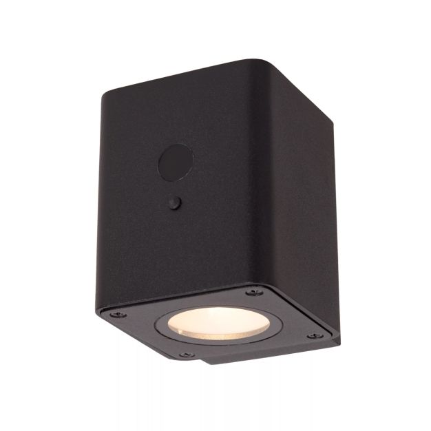 Lucide Ramin - Applique d'extérieur avec capteur solaire jour/nuit - 12,2 x 8,8 x 10,5 cm - 1W dimmable LED incl - IP54 - noir