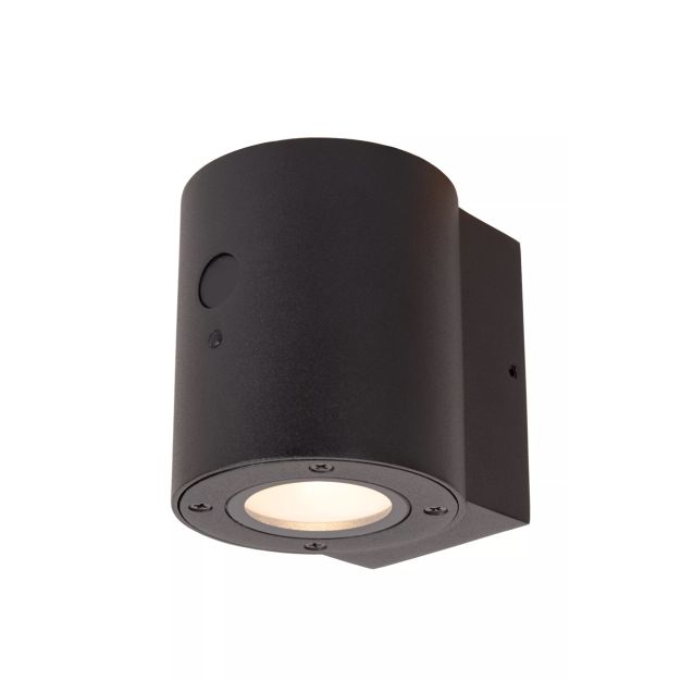 Lucide Perth - Applique d'extérieur avec capteur solaire jour/nuit - 12,6 x 9 x 10,5 cm - 1W dimmable LED incl - IP54 - noir