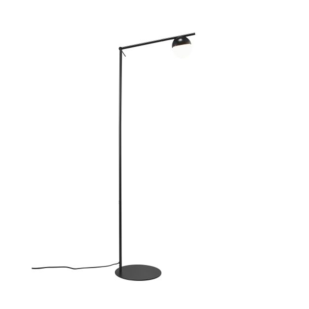 Nordlux Contina - lampadaire - 139,5 cm - noir et blanc opale