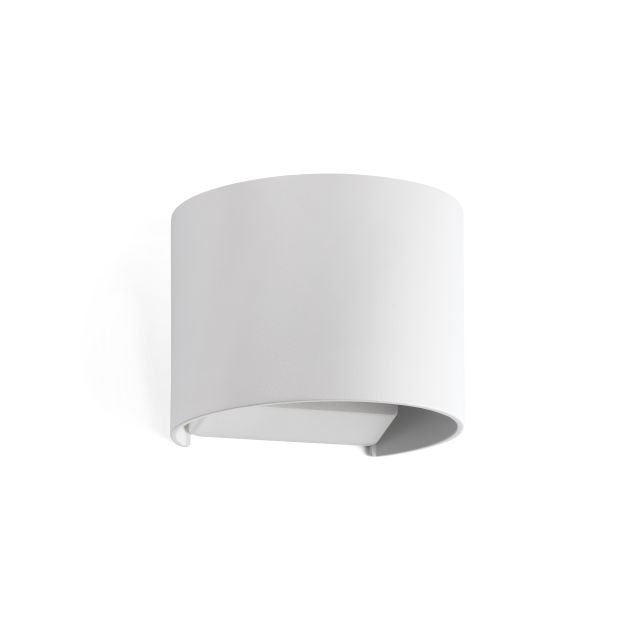 Faro Sunset - applique murale - 14 x 11 x 11,1 cm - 6W LED incl. - IP54 - blanc givré