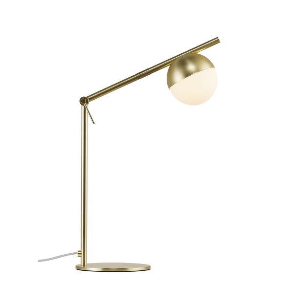 Nordlux Contina - lampe à poser - 27 x 15 x 48,5 cm - laiton et blanc opale