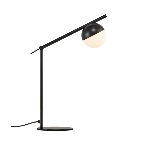 Nordlux Contina - lampe à poser - 27 x 15 x 48,5 cm - noir et blanc opale