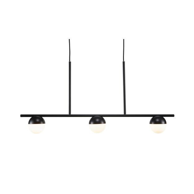 Nordlux Contina - lampe suspendue - 90 x 10 x 241,3 cm - noir et blanc opale