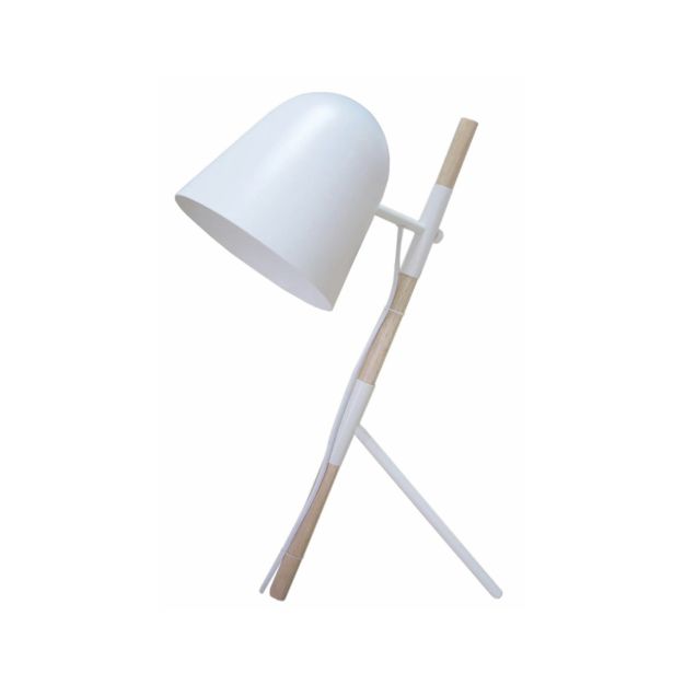 Artdelight Sensa - lampe à poser - 26 x 54 cm - blanc et brun clair