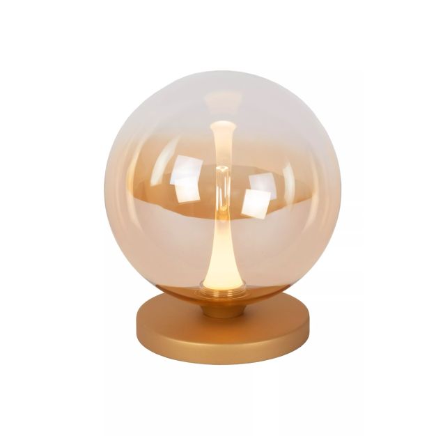 Lucide Gisela - lampe à poser - Ø 16 x 17,5 cm - 4W LED incl - ambre