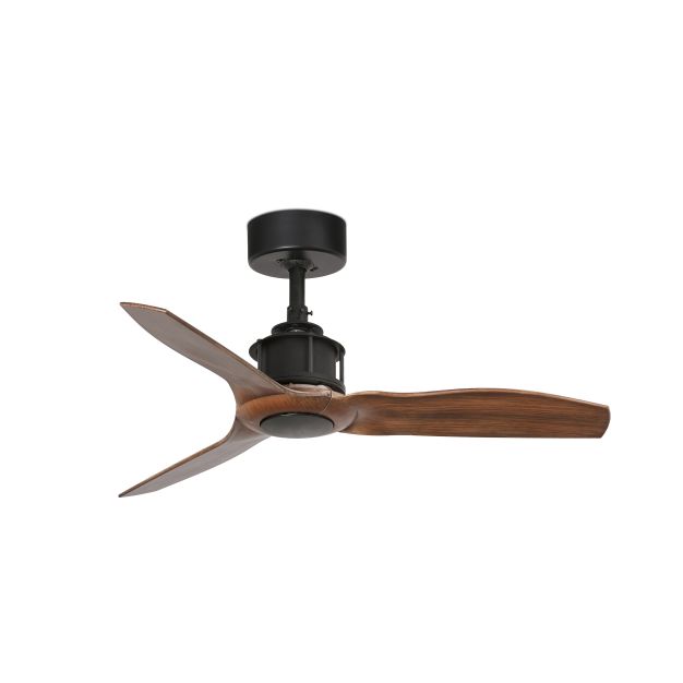 Faro Just Fan XS - ventilateur de plafond avec télécommande - Ø 81 cm - brun foncé et noir