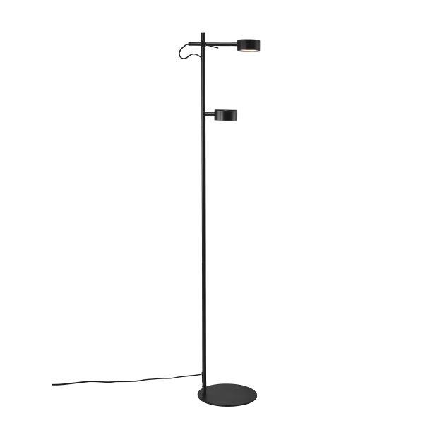 Nordlux Clyde - lampadaire - 138 cm - 3 niveaux de gradation - 2 x 5,5W LED incl. - noir