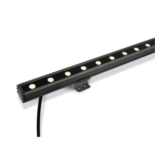 ONE Light LED Wall Washers - spot - 100 x 6 x 3,1 cm - 24 x 1W LED dimmable incl. - IP66 - gris - couleur de lumière blanc chaud