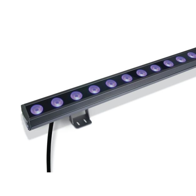 ONE Light LED Wall Washers - spot - 100 x 7 x 4,2 cm - 24 x 1,5W LED dimmable incl. - IP66 - gris - RGB