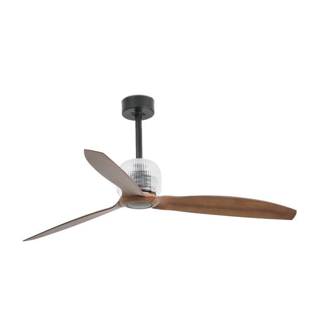 Faro Deco Fan - ventilateur de plafond avec télécommande - ventilateur intelligent - Ø 128 cm - brun foncé et noir