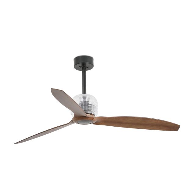 Faro Deco Fan - ventilateur de plafond avec télécommande - Ø 128 cm - brun foncé et noir