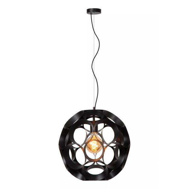 Lucide Hannelore - lampe suspendue - Ø 40 x 170,8 cm - noir