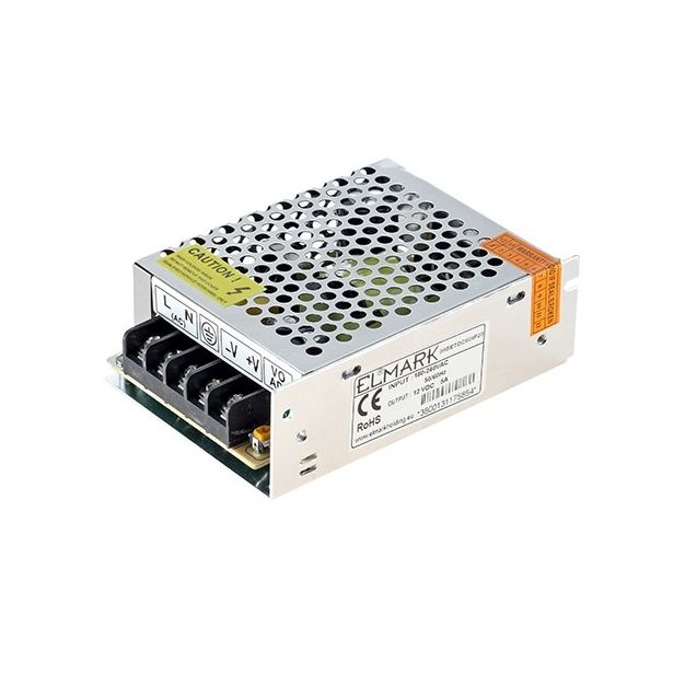 Driver LED Elmark - 12Vdc/230Vac - IP20 - 60W