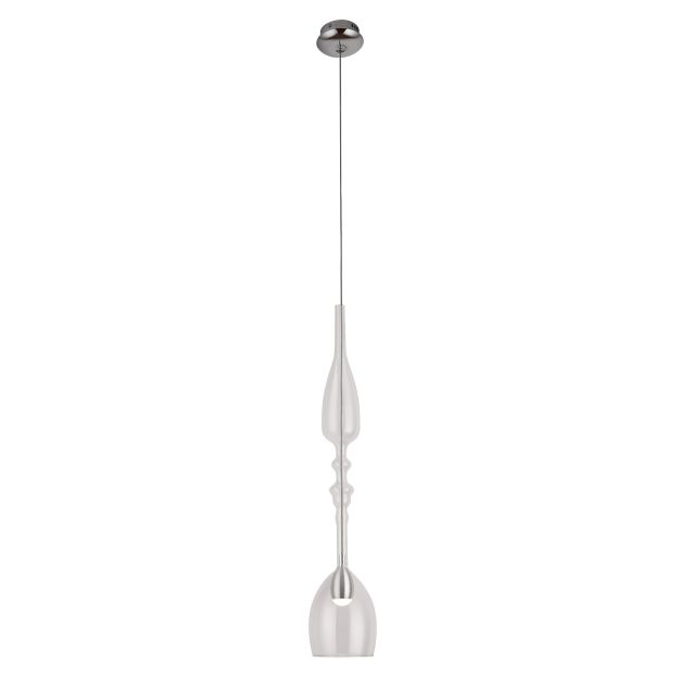 Maxlight Murano - lampe suspendue - Ø 10 x 190 cm - 3W LED incl - chrome