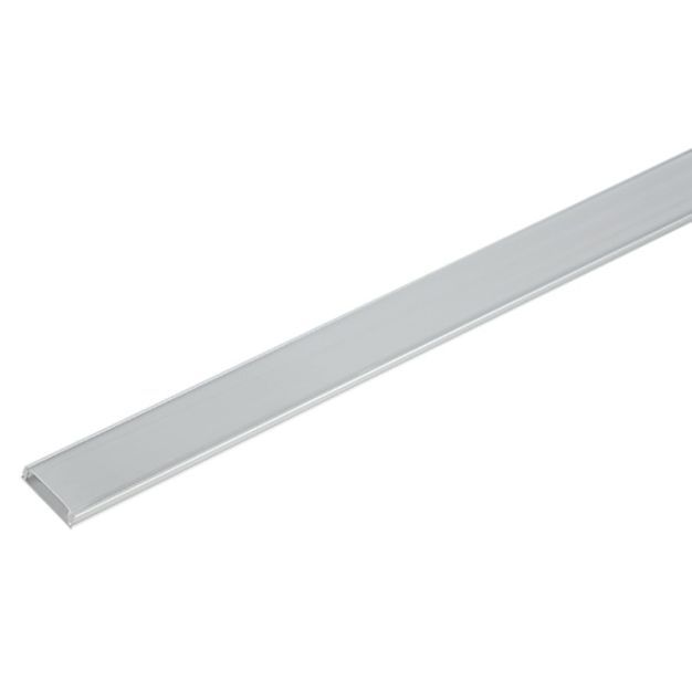 Elmark Elm6220/1-1000 - profilé en aluminium pour bande LED avec couvercle en PVC mat - montage en saillie - longueur 1 mètre