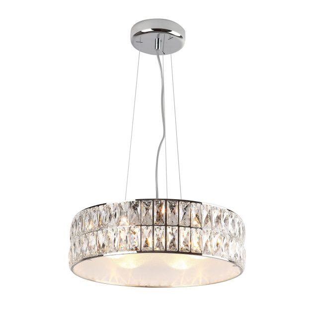 Maxlight Diamante - lampe suspendue - Ø 38 x 135 cm - chrome