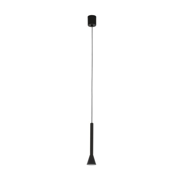 Nova Luce Navan - lampe suspendue - Ø 6 x 150 cm - 6W LED incl - noir mat