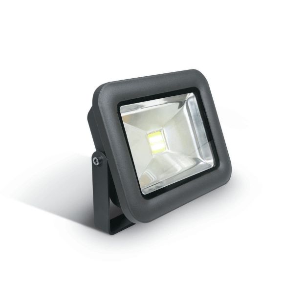 ONE Light COB LED Slim Floodlights - projecteur - 15,7 x 5,2 x 12,1 cm - 10W LED incl. - IP65 - anthracite - couleur de lumière blanc chaud