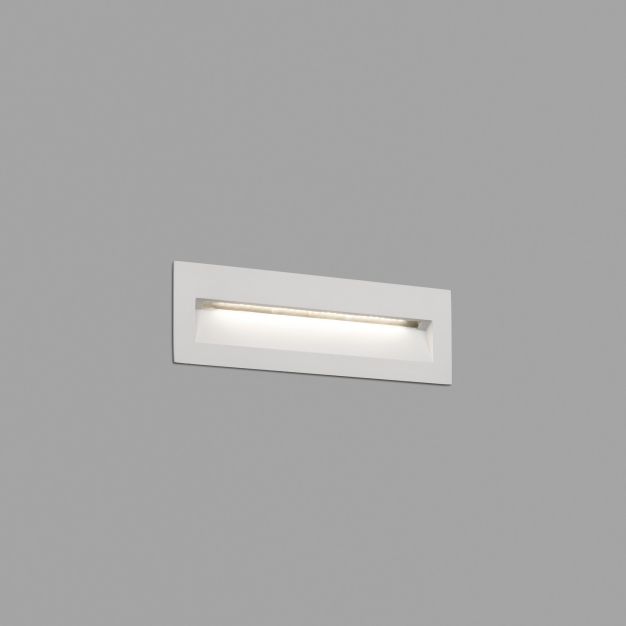 Faro Nat - applique encastrée - 22,5 x 7,3 x 7,5 cm - 8W LED incl. - IP65 - blanc givré